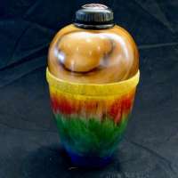 Rex-Funk-Urn-with-threaded-cap-Duyed-maple-Bubinga